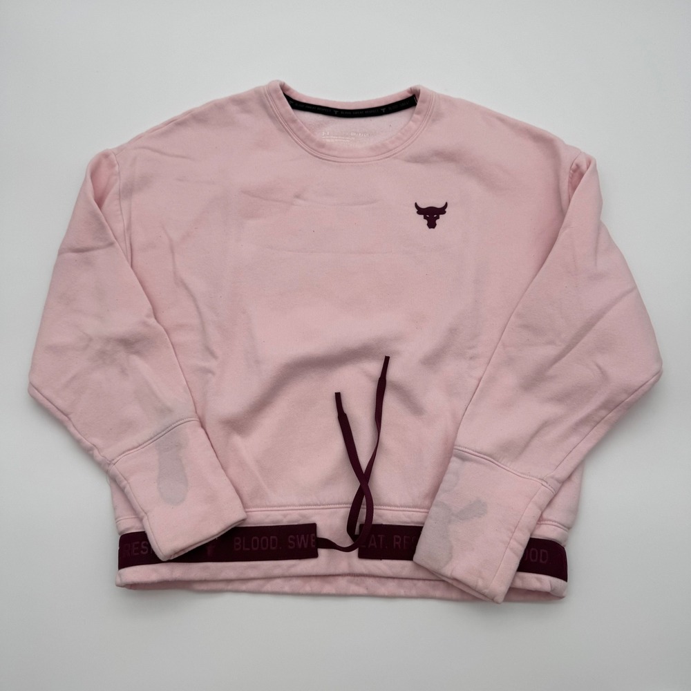 Under Armour Project‎ Rock Pink Brahma Bull Sweatshirt Womens Small Fair